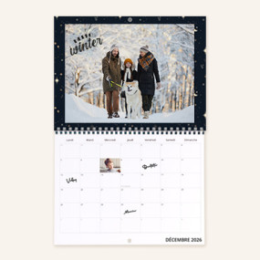 Calendrier mural A4 paysage double page