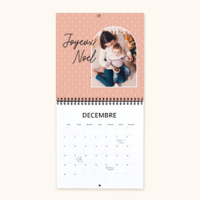 Calendrier mural carré double page