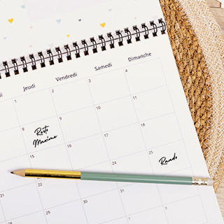 Calendrier mural A4 paysage double page