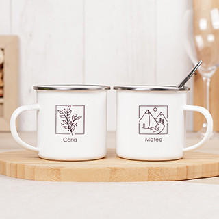 Mug émaillé personnalisé